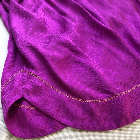 Rebecca Taylor Snakeskin Jacquard Silk Belted Dress - Picture 8 of 9